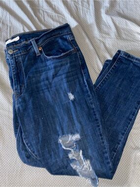 Boyfriends navy blue denim jeans